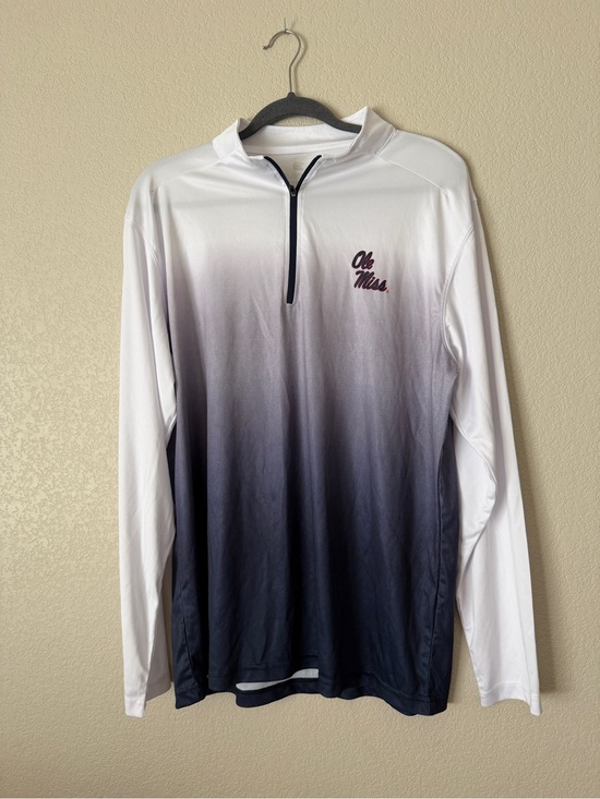 Colosseum Other - Men’s Colosseum Ole Miss White and Navy 1/4 Zip Pullover With Callout